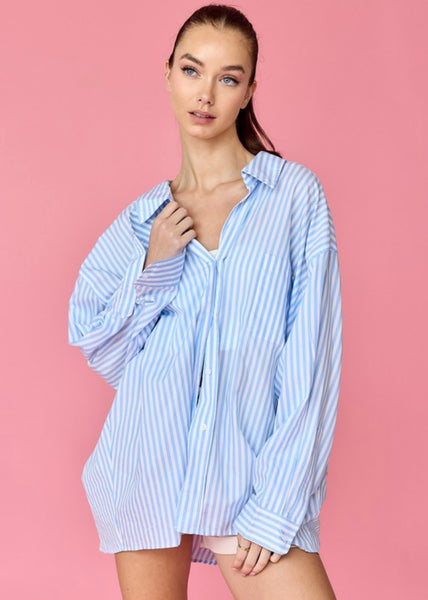 Not Your Dad's Striped Collared Button Up