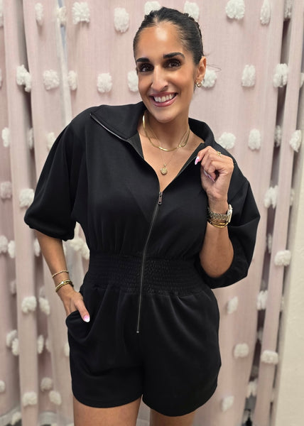 Caught In Perfection Black Romper
