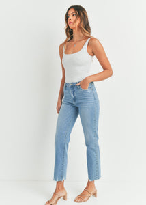 Becca Vintage Straight Cropped Denim