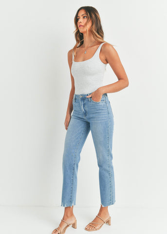 Becca Vintage Straight Cropped Denim