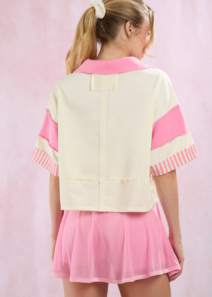 Have Your Moment Pink Mesh Skort