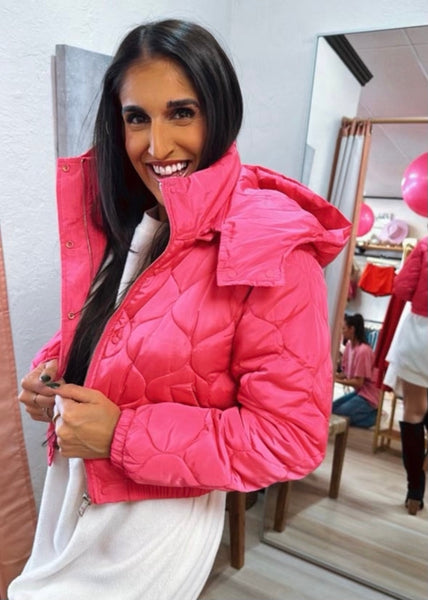 Kissy Barbie Hot Pink Puffer Coat