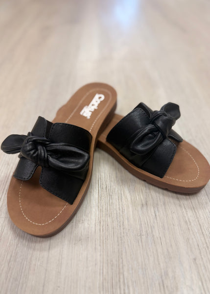 Too Cute Black Bow Sandals