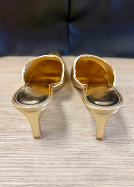 Matisse Garret Gold Pointed Toe Mule
