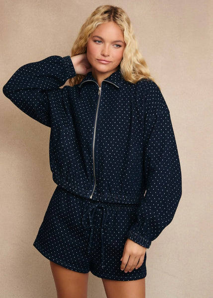 Give Grace Polka Dot Denim 2 Pc Set