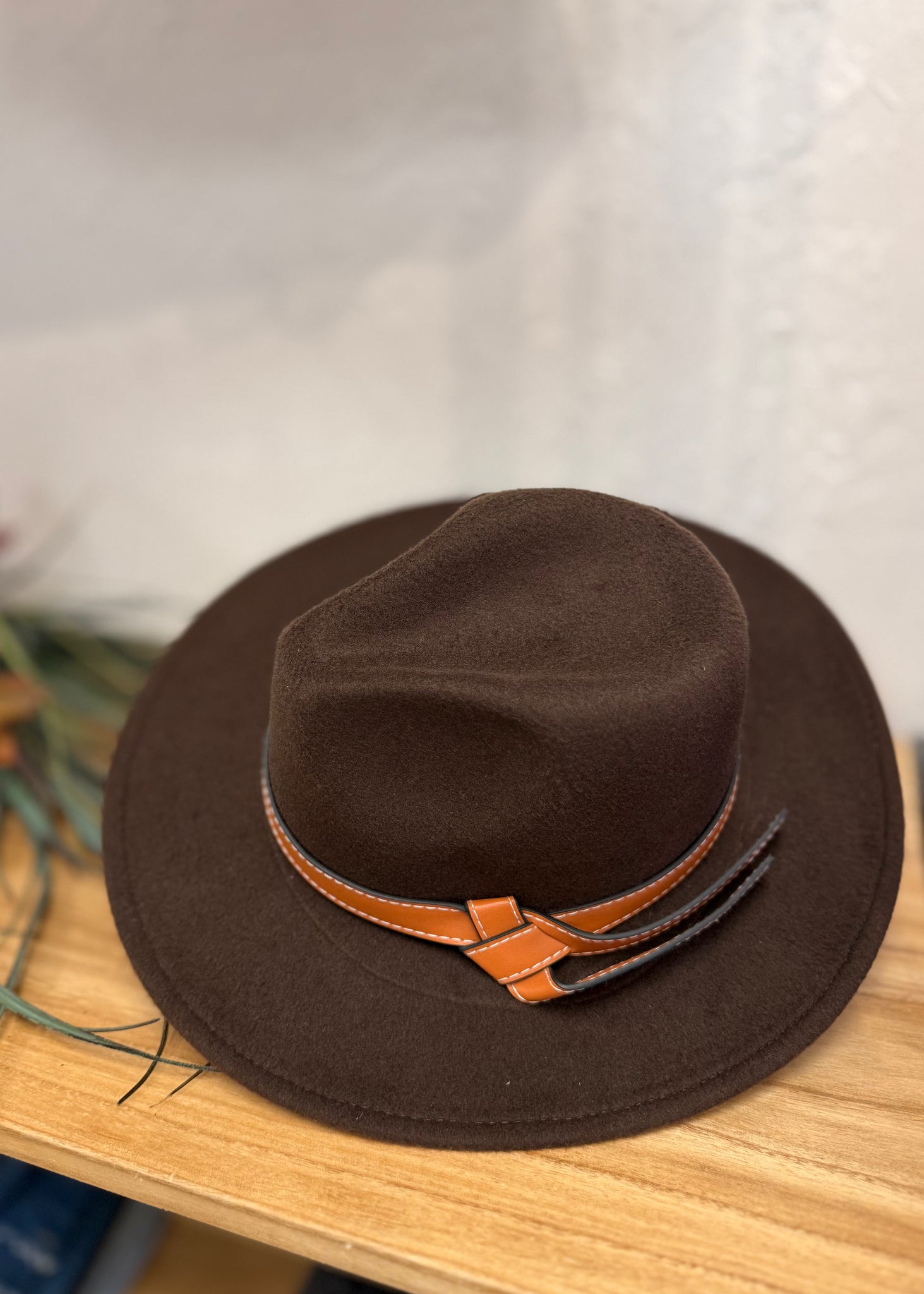 Brown Felt Fedora Hat