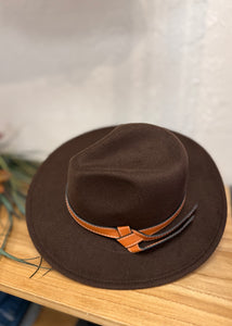 Brown Felt Fedora Hat