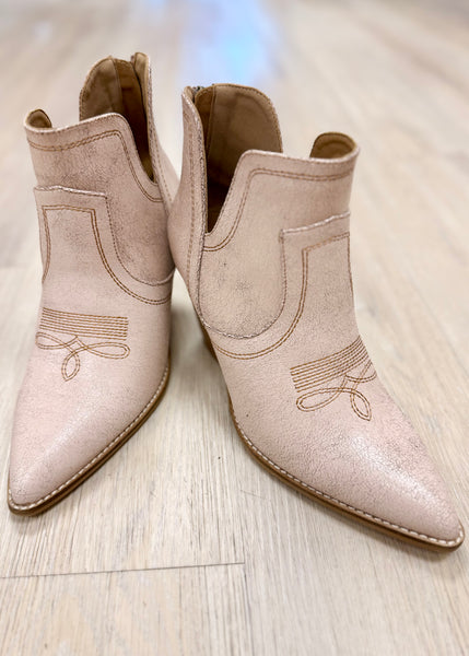 Smoke Show Cream Crackle Bootie