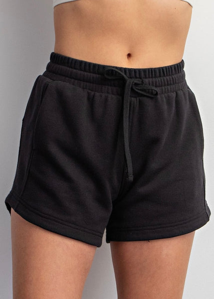 As You Are Black French Terry Basic Short