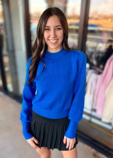 It's A Priority Royal Blue Crewneck Sweater