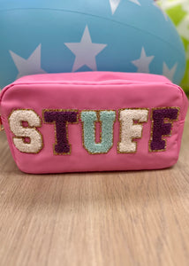 Pink "STUFF" Cosmetic Bag