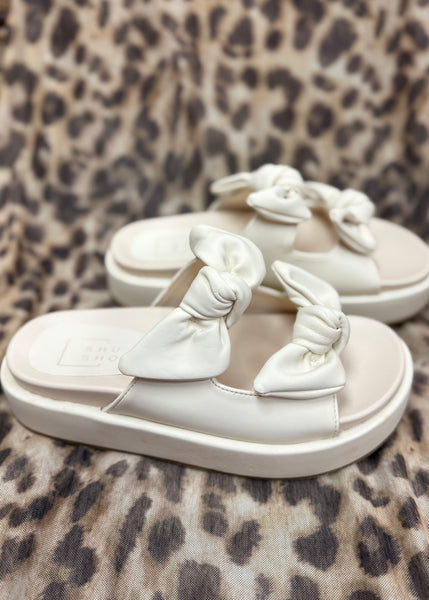 Kiki Bone Bow Platform Sandal