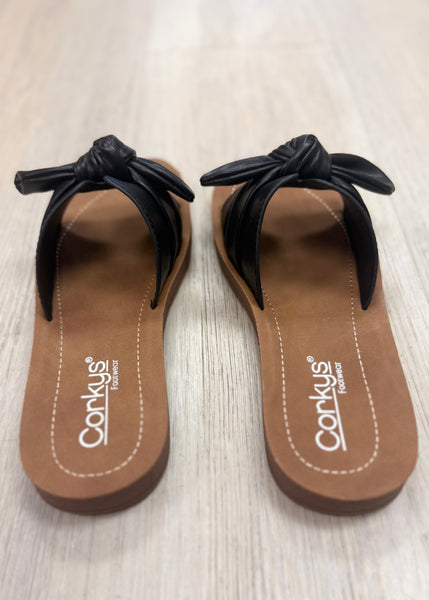 Too Cute Black Bow Sandals