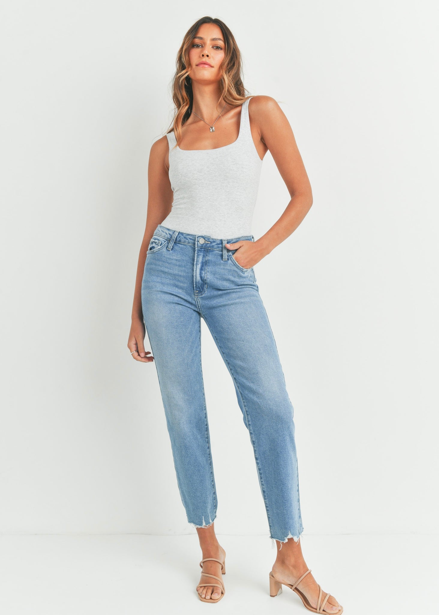 Becca Vintage Straight Cropped Denim