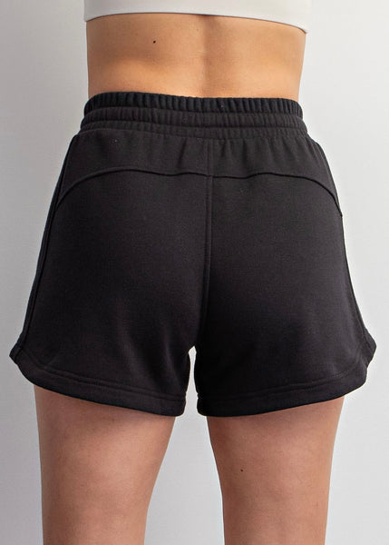 As You Are Black French Terry Basic Short