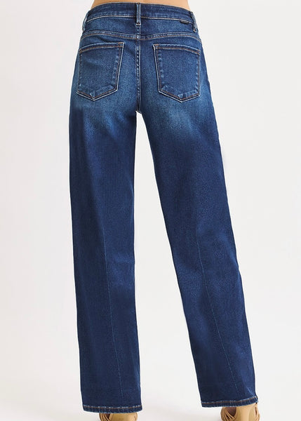 Jenna Mid Rise Dark Baggy Jeans