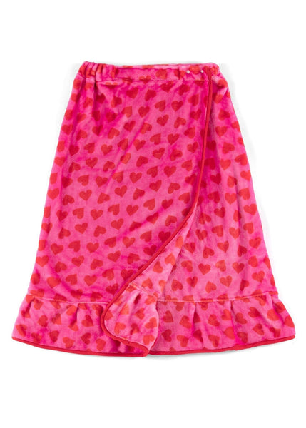 Heart Pink Bath Wrap