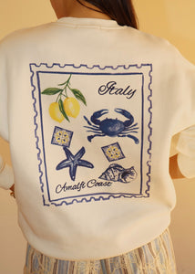Italy-Amalfi Coast White Sweatshirt