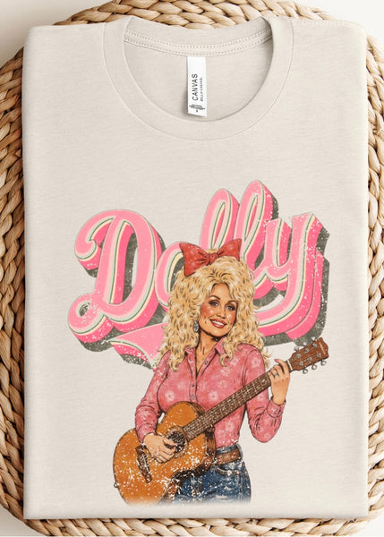 Pink "Dolly" Country Graphic Tee