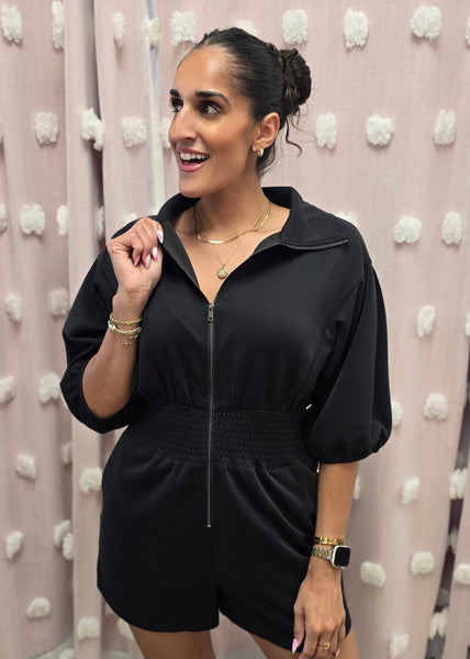 Caught In Perfection Black Romper