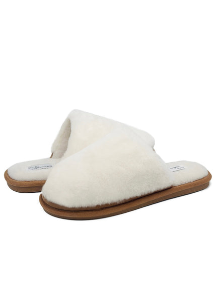 Charli Off White/Taupe Fur Slippers