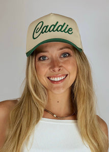 "CADDIE" Green Vintage Trucker Hat