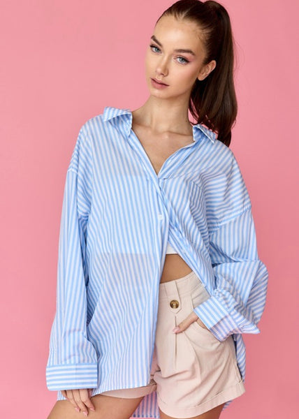 Not Your Dad's Striped Collared Button Up