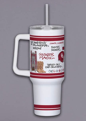 OK Sooners 40oz Tumbler w/ Handle