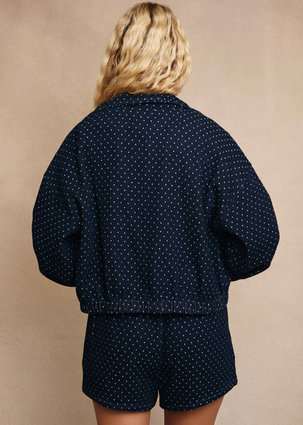 Give Grace Polka Dot Denim 2 Pc Set