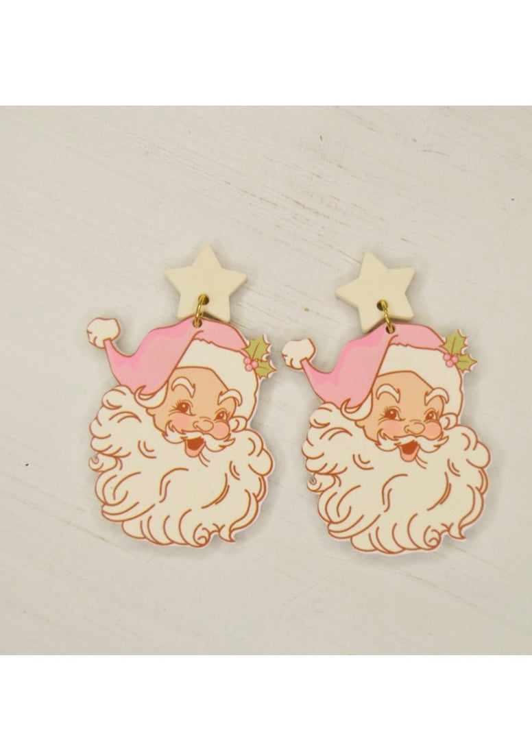 Retro Santa Earrings