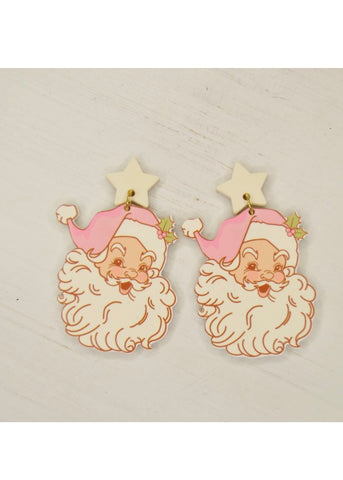 Retro Santa Earrings