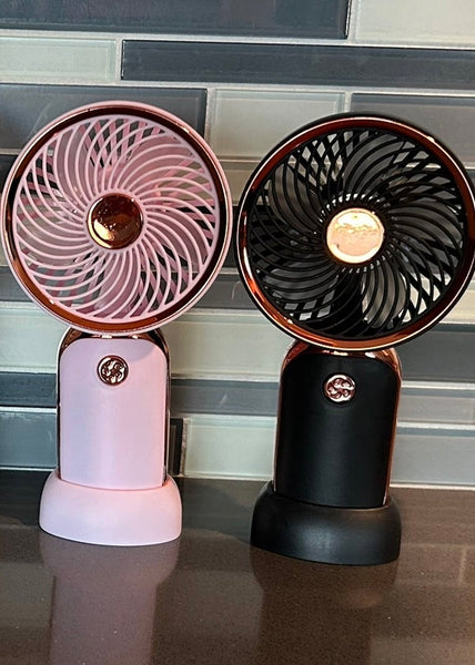 Rechargeable Handheld Fan: Pink