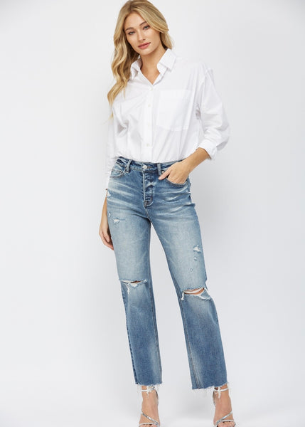 Julia High Rise Straight Denim