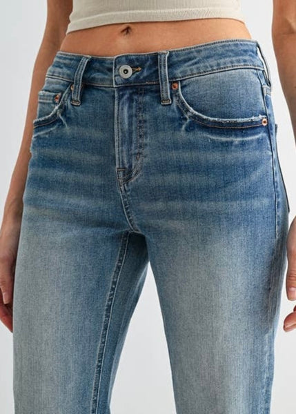 Fiona Mid Rise Cropped Cuffed Denim