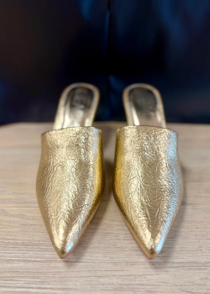 Matisse Garret Gold Pointed Toe Mule