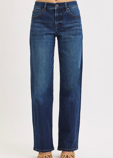 Jenna Mid Rise Dark Baggy Jeans