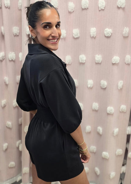 Caught In Perfection Black Romper