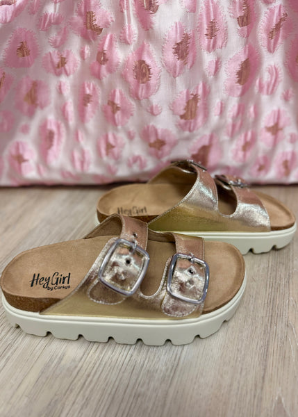 Rumor Has It Gold Crinkle Metallic Sandal