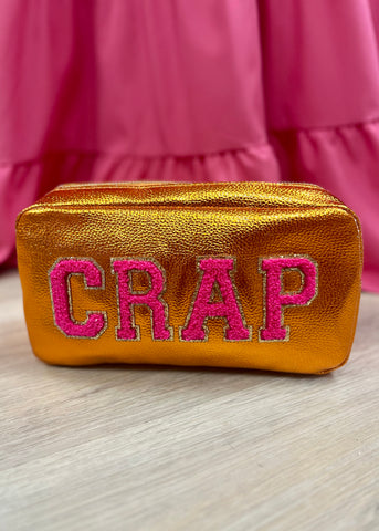 Metallic "CRAP" Cosmetic Bag
