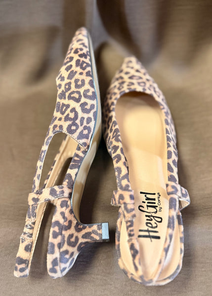 Corky's Kit N Caboodle Leopard Kitten heel