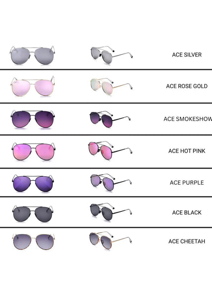 Ace Smokeshow Polarized Aviator Sunglasses