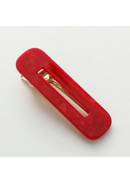 Gemma Barrette Hair Clip (Set of 2) Red