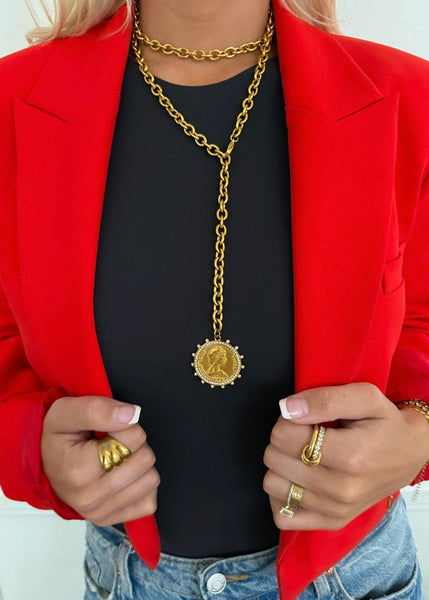 XL Gold Coin Necklace