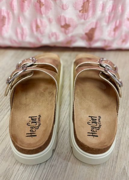 Rumor Has It Gold Crinkle Metallic Sandal