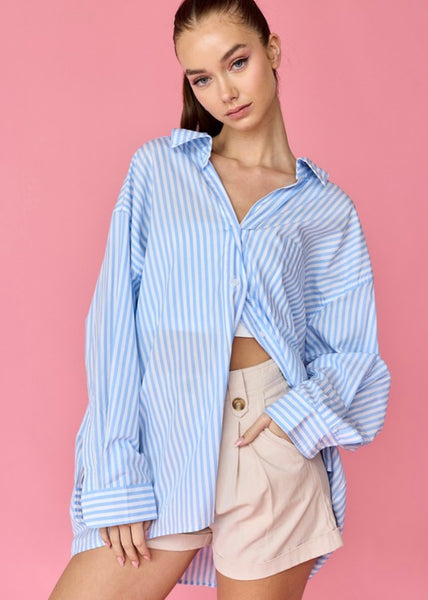 Not Your Dad's Striped Collared Button Up