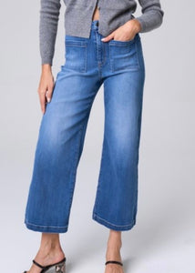 Addy High Rise Cropped Wide Leg Denim - SIZE 11/30