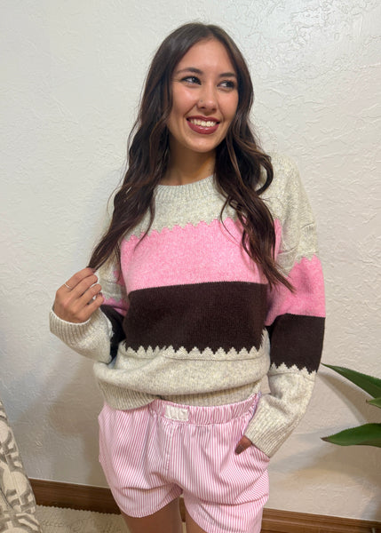 Cozy Nights Long Sleeve Crew Neck Sweater