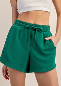 As You Are Kelly Green French Terry Basic Short