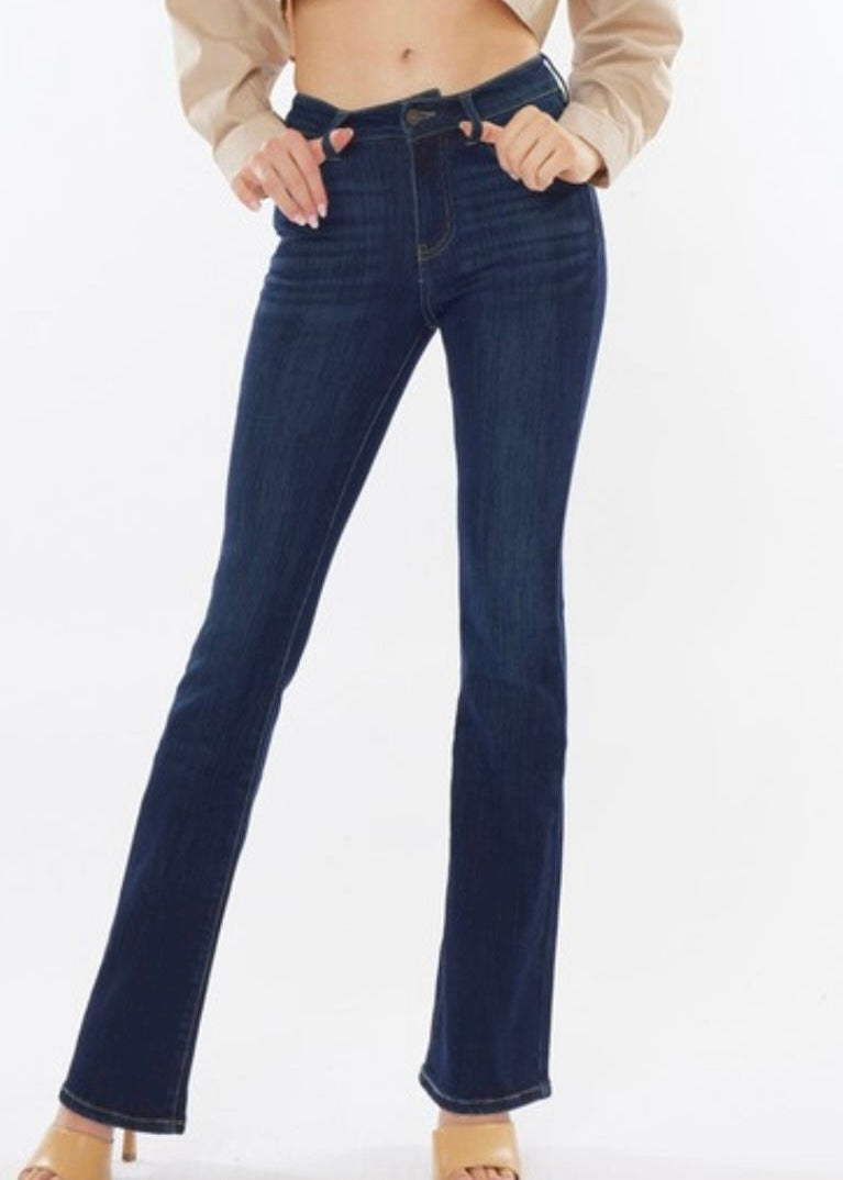 Haydee High Rise Bootcut Dark Denim Jeans