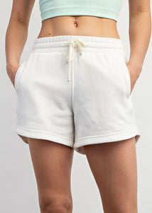 As You Are Off White French Terry Basic Short